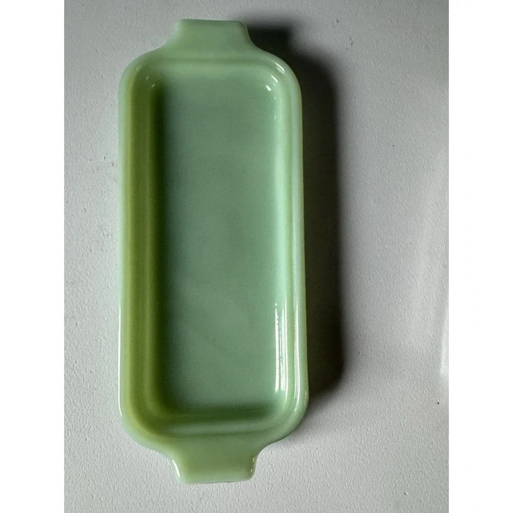 Fire King Jade 1/4 Lb Butter Dish with Lid Made In USA Vintage Oven Ware